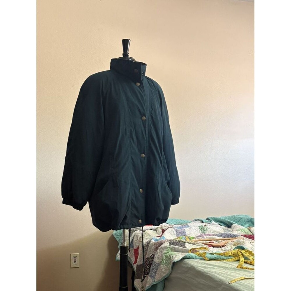 Forest Green Vintage Insulated Winter Coat Puffer